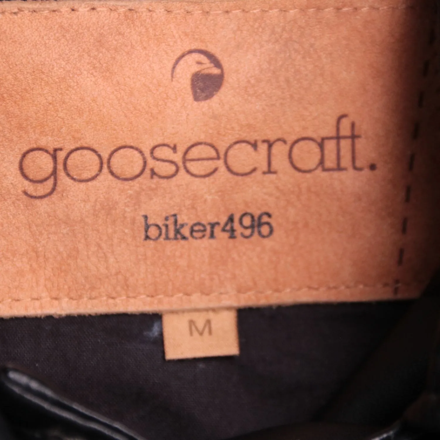 Чёрная косуха Goosecraft из натуральной кожи, размер 46 (M)